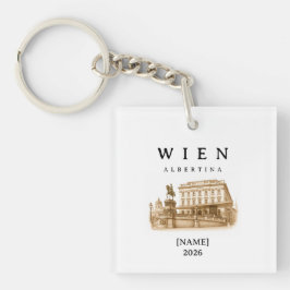 Personalisierte Wien Albertina | Name & Jahr キーホルダー