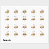 Personalisierte Wien Albertina | Name & Jahr スクエアシール (シート)