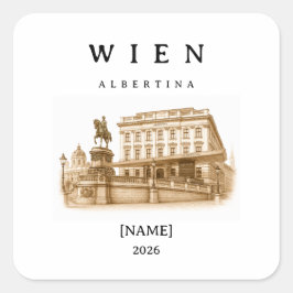 Personalisierte Wien Albertina | Name & Jahr スクエアシール
