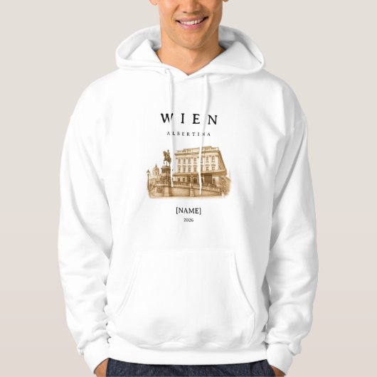 Personalisierte Wien Albertina | Name & Jahr パーカ (正面)