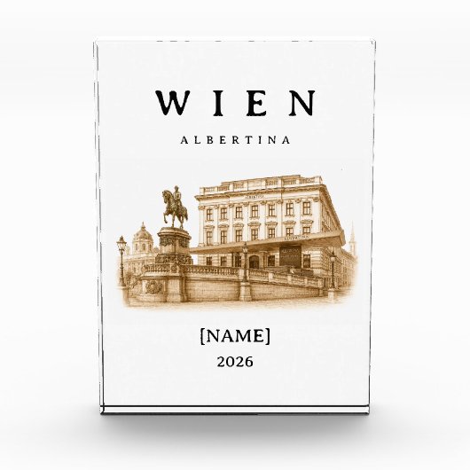 Personalisierte Wien Albertina | Name & Jahr フォトブロック (正面)