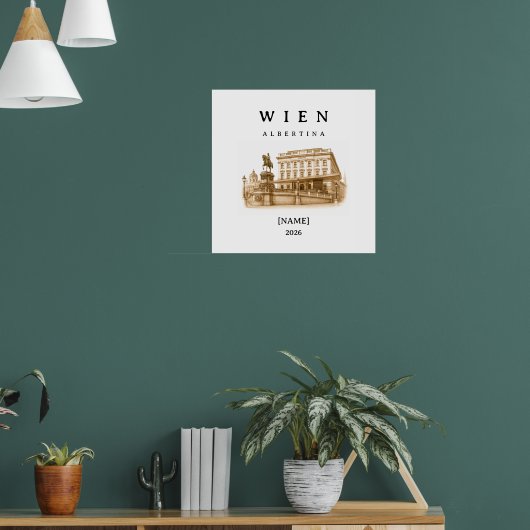 Personalisierte Wien Albertina | Name & Jahr ポスター (リビング1)