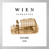 Personalisierte Wien Albertina | Name & Jahr ポスター (正面)