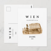 Personalisierte Wien Albertina | Name & Jahr ポストカード (正面/裏面)