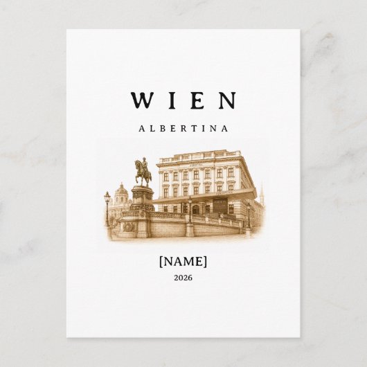 Personalisierte Wien Albertina | Name & Jahr ポストカード (正面)