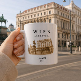 Personalisierte Wien Albertina Tasse | Name & Jahr コーヒーマグカップ