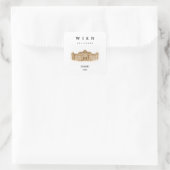 Personalisierte Wien Belvedere | Name & Jahr スクエアシール (バッグ)