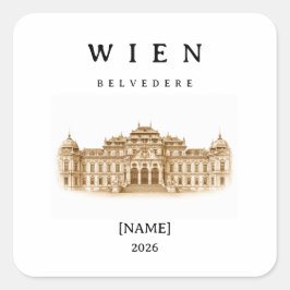 Personalisierte Wien Belvedere | Name & Jahr スクエアシール