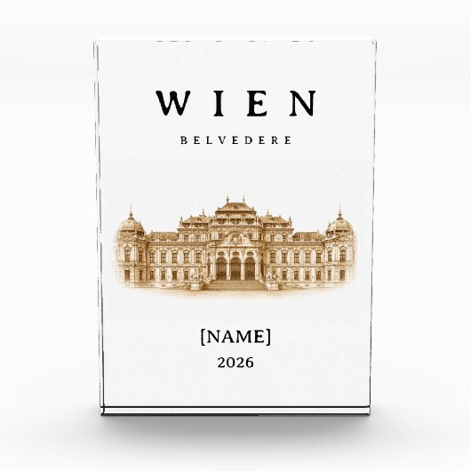Personalisierte Wien Belvedere | Name & Jahr フォトブロック (正面)