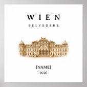Personalisierte Wien Belvedere | Name & Jahr ポスター (正面)