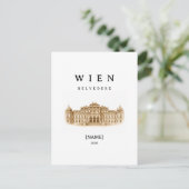 Personalisierte Wien Belvedere | Name & Jahr ポストカード (スタンド正面)