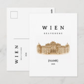 Personalisierte Wien Belvedere | Name & Jahr ポストカード (正面/裏面)