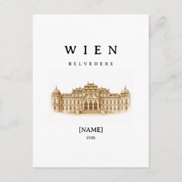Personalisierte Wien Belvedere | Name & Jahr ポストカード