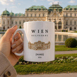 Personalisierte Wien Belvedere Tasse | Name & Jahr コーヒーマグカップ