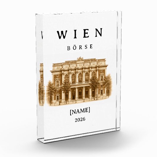Personalisierte Wien Börse | Name & Jahr フォトブロック (左)
