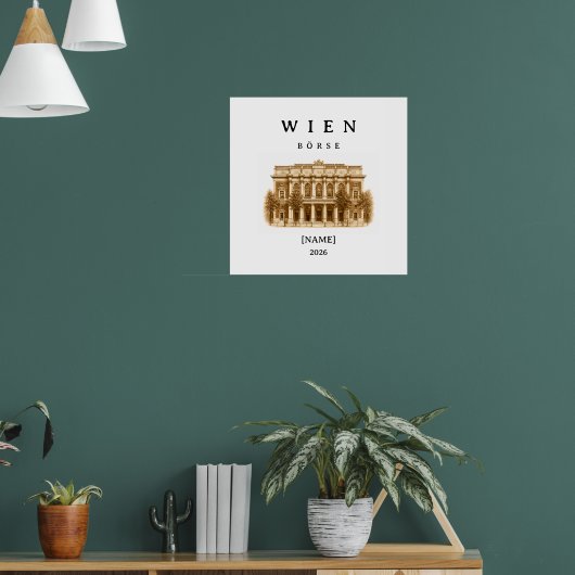 Personalisierte Wien Börse | Name & Jahr ポスター (リビング1)