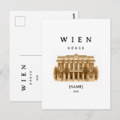 Personalisierte Wien Börse | Name & Jahr ポストカード (正面/裏面)