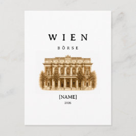 Personalisierte Wien Börse | Name & Jahr ポストカード