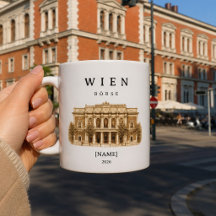 Personalisierte Wien Börse Tasse | Name & Jahr