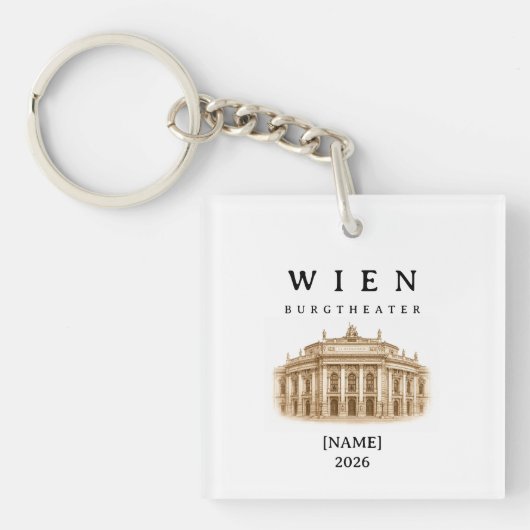 Personalisierte Wien Burgtheater | Name & Jahr キーホルダー (正面)