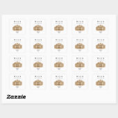 Personalisierte Wien Burgtheater | Name & Jahr スクエアシール (シート)