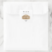 Personalisierte Wien Burgtheater | Name & Jahr スクエアシール (バッグ)