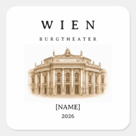 Personalisierte Wien Burgtheater | Name & Jahr スクエアシール
