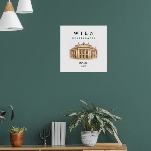 Personalisierte Wien Burgtheater | Name & Jahr ポスター (リビング1)
