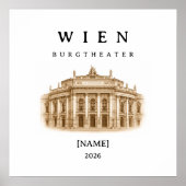 Personalisierte Wien Burgtheater | Name & Jahr ポスター (正面)