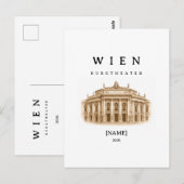 Personalisierte Wien Burgtheater | Name & Jahr ポストカード (正面/裏面)