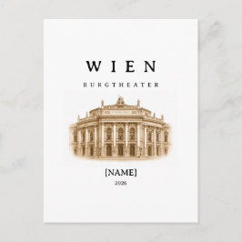 Personalisierte Wien Burgtheater | Name & Jahr ポストカード