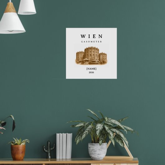 Personalisierte Wien Gasometer | Name & Jahr ポスター (リビング1)