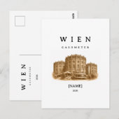 Personalisierte Wien Gasometer | Name & Jahr ポストカード (正面/裏面)
