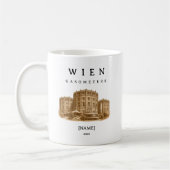 Personalisierte Wien Gasometer Tasse | Name & Jahr コーヒーマグカップ (左)