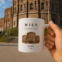 Personalisierte Wien Gasometer Tasse | Name & Jahr