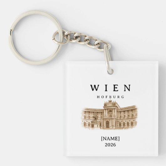 Personalisierte Wien Hofburg | Name & Jahr キーホルダー (正面)