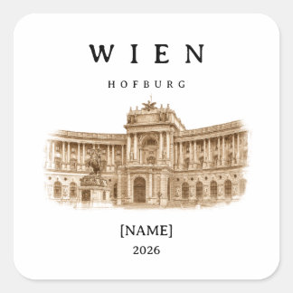 Personalisierte Wien Hofburg | Name & Jahr スクエアシール