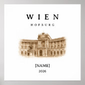 Personalisierte Wien Hofburg | Name & Jahr ポスター (正面)