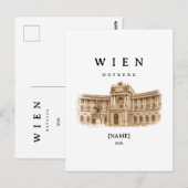 Personalisierte Wien Hofburg | Name & Jahr ポストカード (正面/裏面)