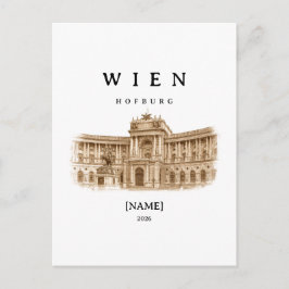 Personalisierte Wien Hofburg | Name & Jahr ポストカード