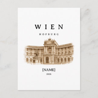 Personalisierte Wien Hofburg | Name & Jahr ポストカード