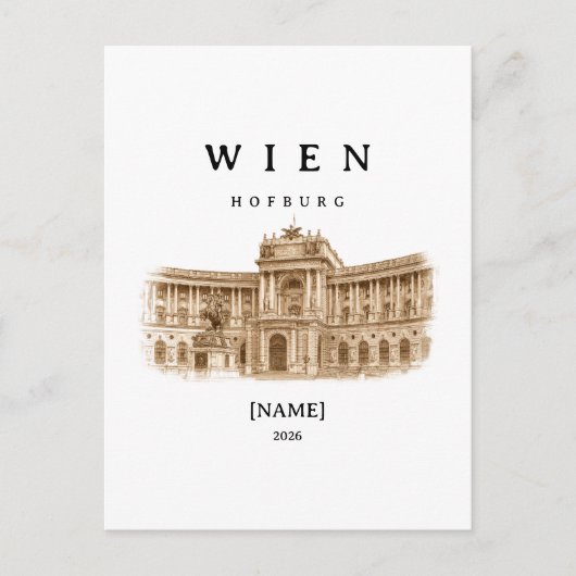 Personalisierte Wien Hofburg | Name & Jahr ポストカード (正面)