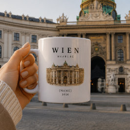 Personalisierte Wien Hofburg Tasse | Name & Jahr コーヒーマグカップ