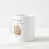 Personalisierte Wien Hundertwasserhaus Tasse コーヒーマグカップ (正面左)