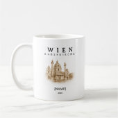 Personalisierte Wien Karlskirche Tasse | Name & Ja コーヒーマグカップ (左)