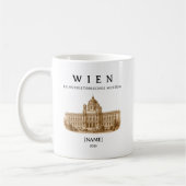 Personalisierte Wien Kunsthistorisches Museum コーヒーマグカップ (左)