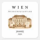 Personalisierte Wien Museumsquartier | Name & Jahr スクエアシール (正面)