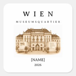 Personalisierte Wien Museumsquartier | Name & Jahr スクエアシール