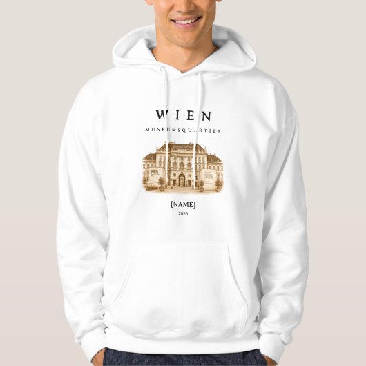 Personalisierte Wien Museumsquartier | Name & Jahr パーカ (正面)