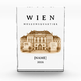 Personalisierte Wien Museumsquartier | Name & Jahr フォトブロック
